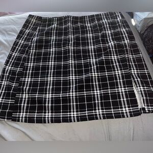 Plaid print skirt